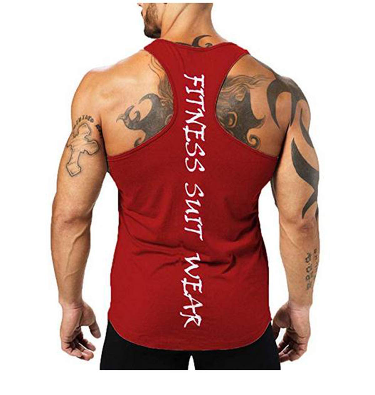 Yoawdats Men's Workout Tank Tops - Breathable Muscle Stringer Gym Shirts for Bodybuilding & Fitness Training - Perfect for Gym, Running, and Outdoor Sports