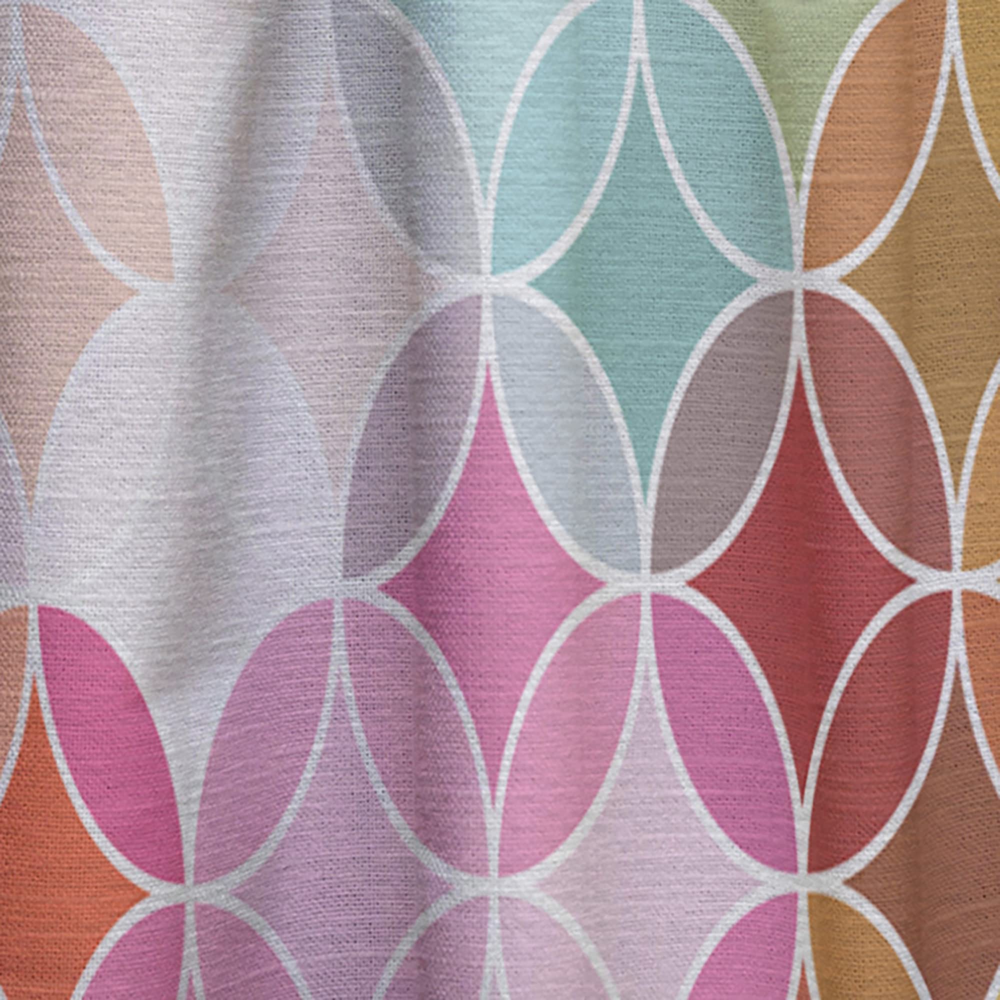 DesignQ Geometric Retro Pattern Blackout Curtains - Thermal Insulated Single Panel (52x84 inches) for Bedroom & Living Room - Perfect for Home Decor, Light Blocking & Energy Saving