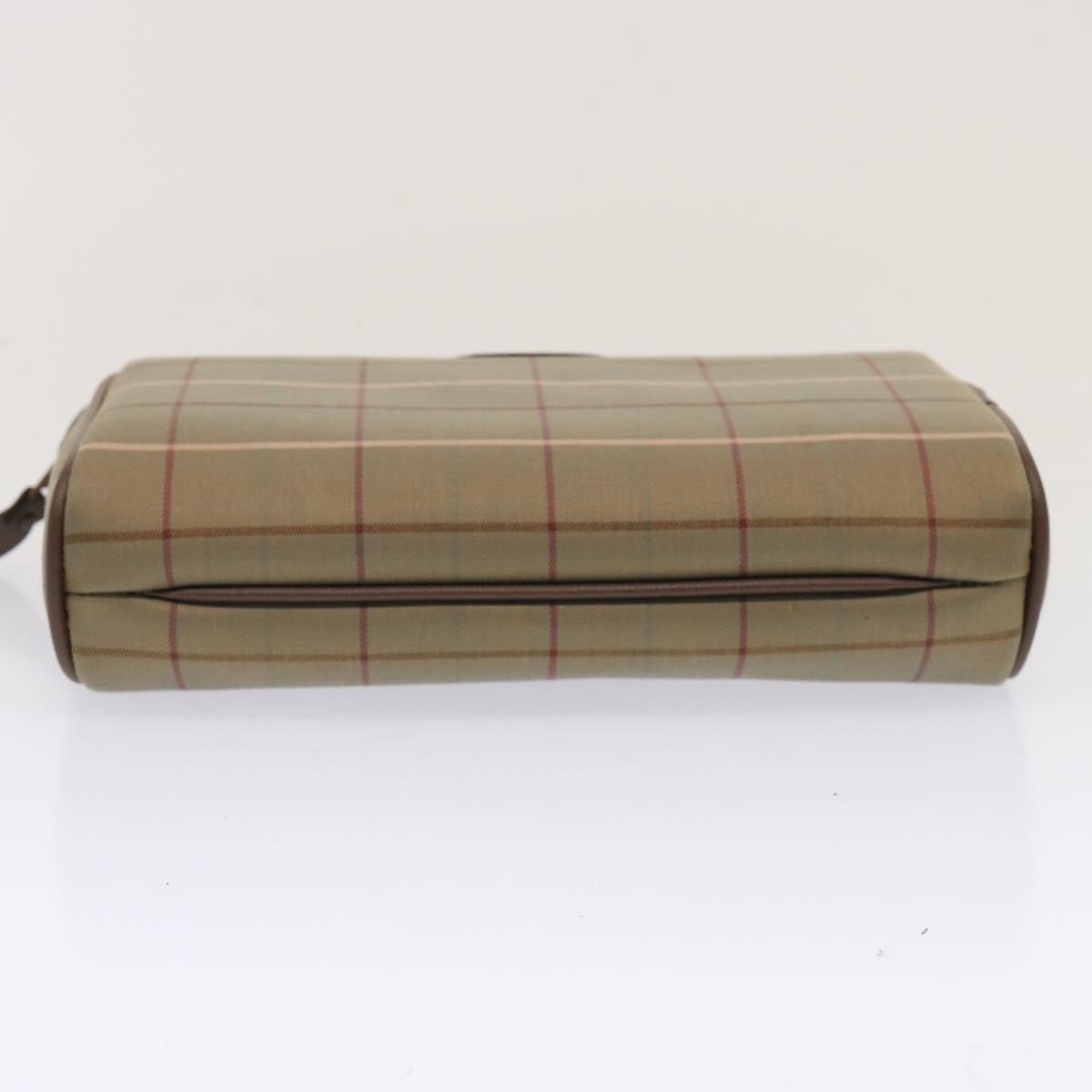Stylish Beige Canvas Clutch with Classic British Design - Perfect for Evening Parties & Formal Events