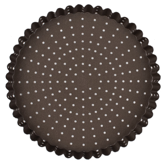 Non-Stick Perforated Fluted Tart Mold - Perfect for Baking French Pastries, Pies & Quiches at Home