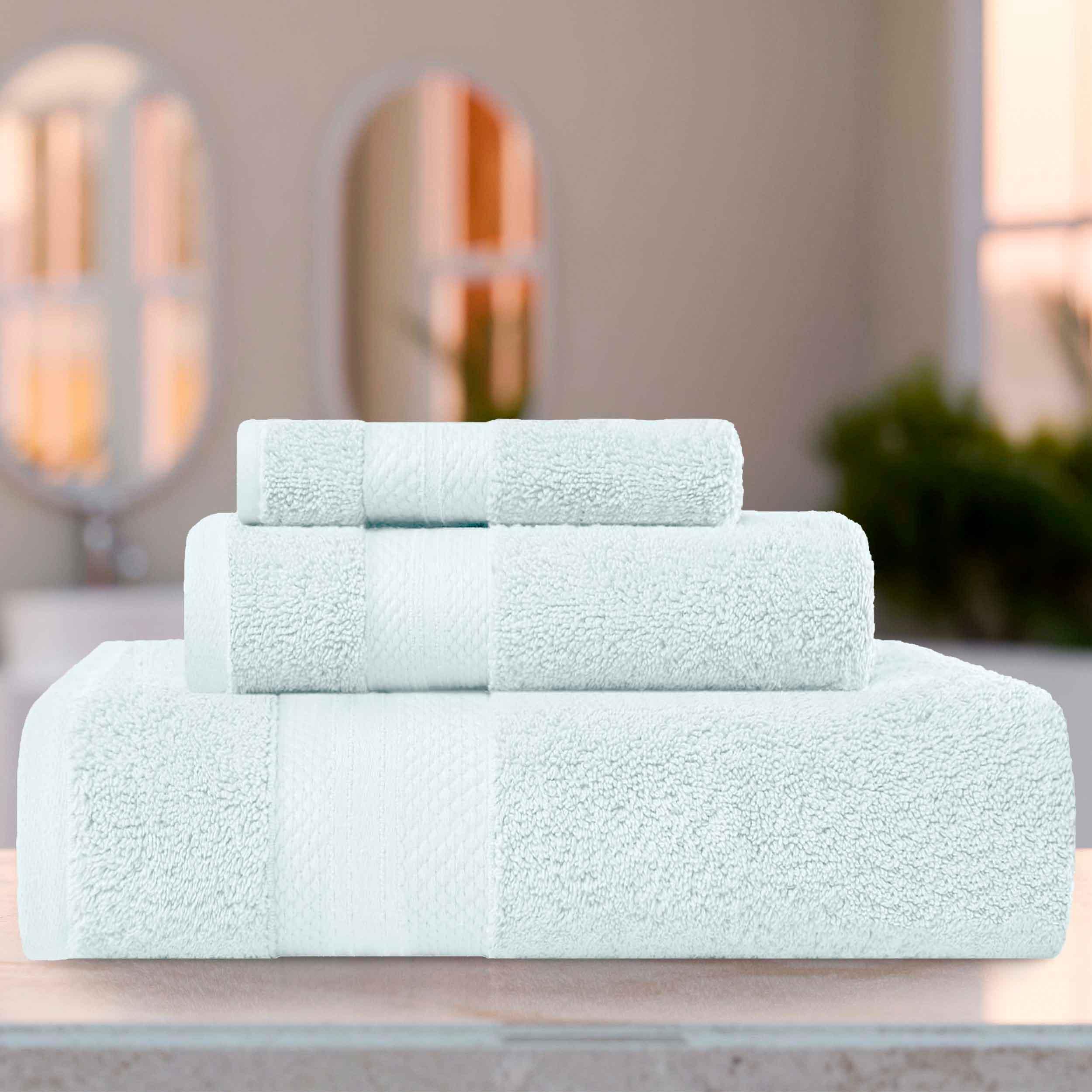 Premium Turkish Cotton 3-Piece Ultra Plush Bath Towel Set - Highly Absorbent, Soft & Luxurious for Spa, Bathroom & Beach Use