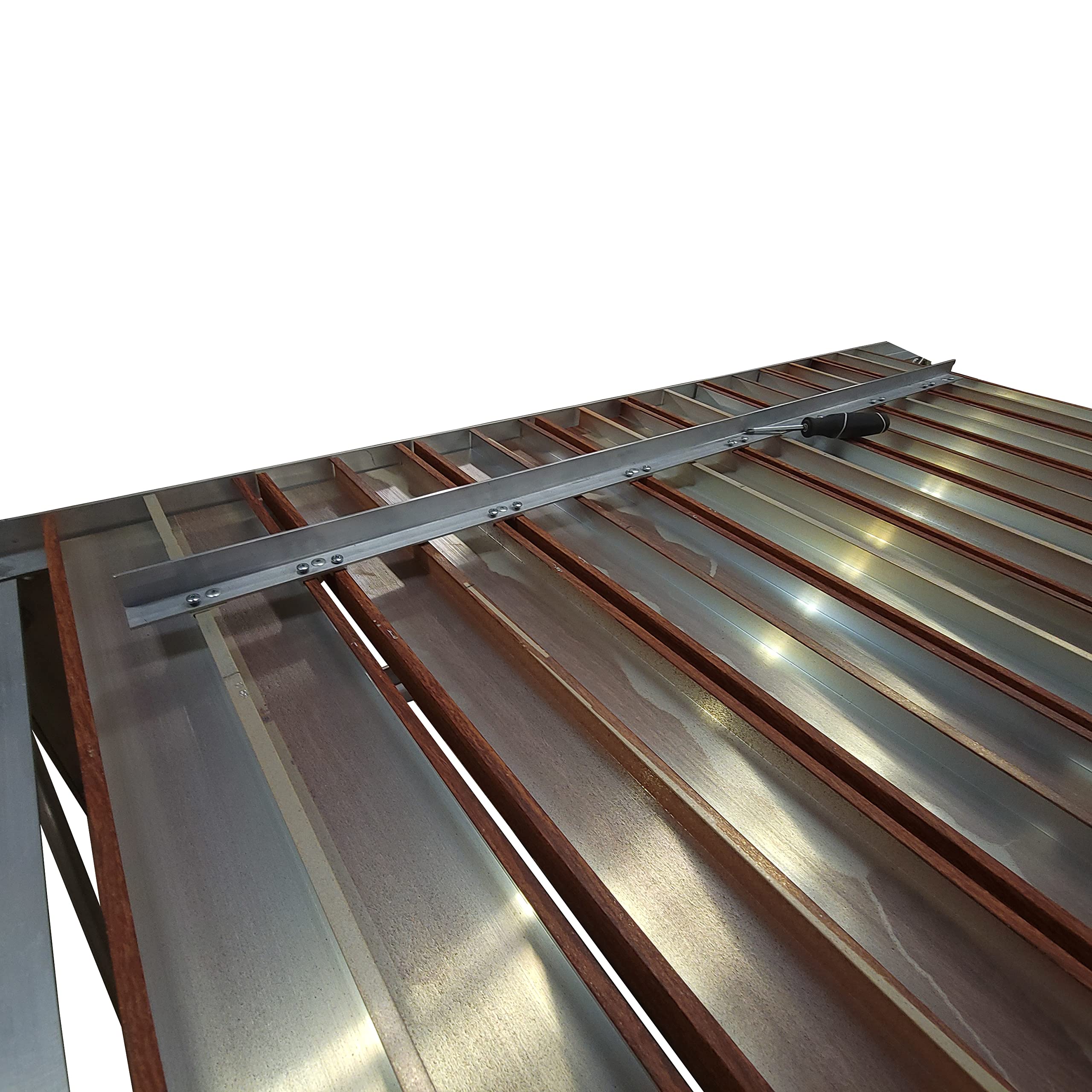 Patriot Docks 4x4 Feet Wood Grain Aluminum Drop-in Deck Panel - Durable & Weather-Resistant for Pool Decks, Dock Platforms & Outdoor Patios