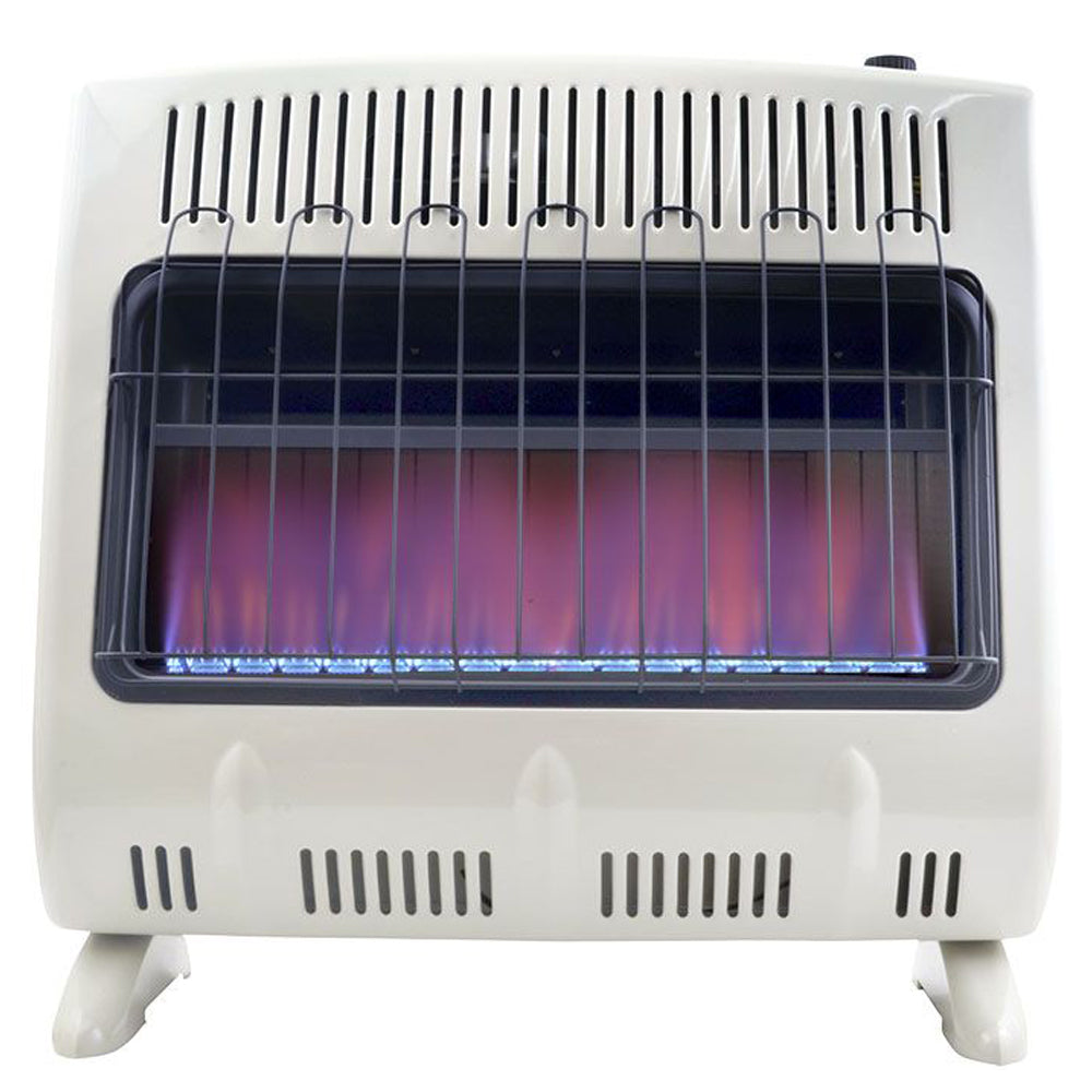 Mr. Heater F299731 30,000 BTU Vent-Free Blue Flame Natural Gas Heater - Indoor Space Heating for Garages, Basements & Workshops