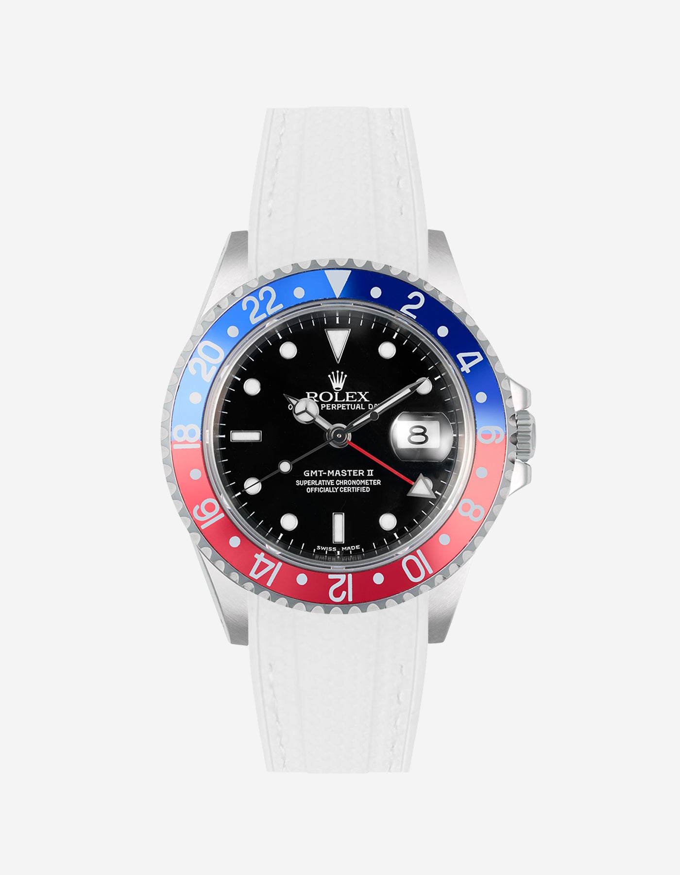 Vertech Premium Rubber Watch Band for Rolex GMT-Master II 16710 Pepsi - Durable Replacement Strap for Diving, Swimming & Outdoor Activities
