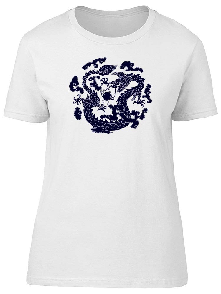 Women's Chinese Dragon & Clouds T-Shirt for Casual Wear & Gifts