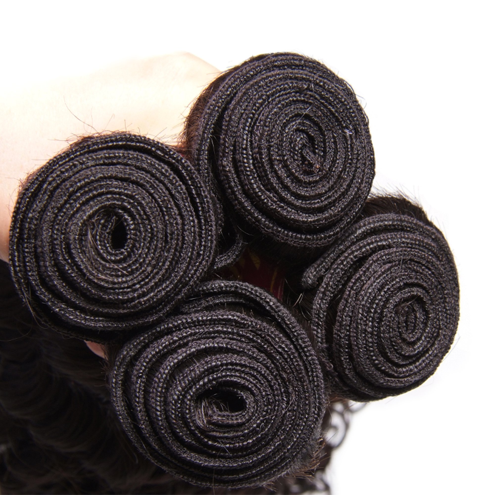 Unice Hair 3 Bundles Brazilian Virgin Human Hair Weaves - 100% Unprocessed Deep Wave Hair Extensions (20 22 24 Inch) Natural Color, Can Be Dyed & Bleached - Perfect for Daily Styling, Special Occasions & Salon Use