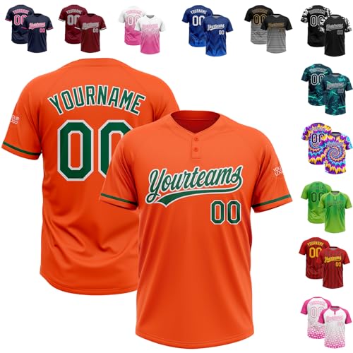 Orange and Kelly Green