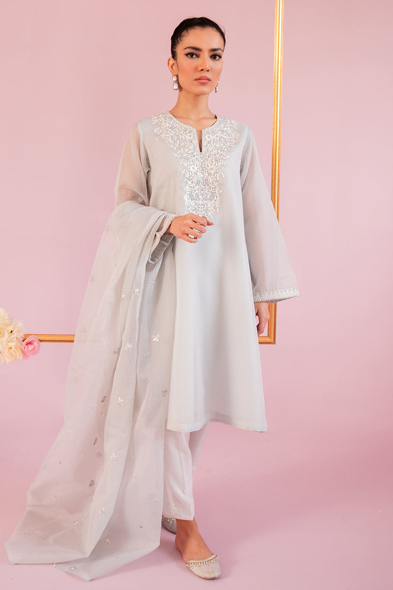 AQUA HAZE 2PC Set - Stylish Women's Shirt & Dupatta Outfit for Casual Wear, Parties & Festive Occasions