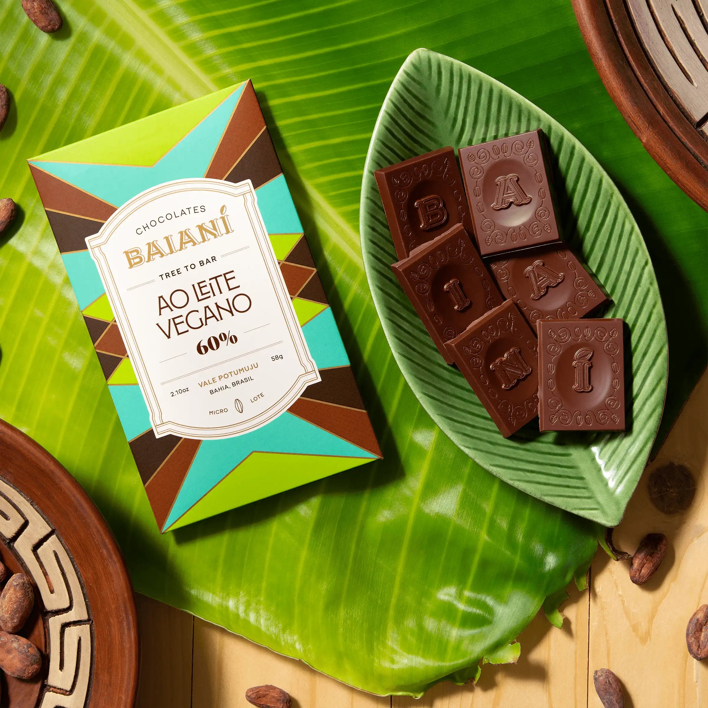 Baiani Vegan Milk Chocolate 60% Cacao - Dairy-Free Dark Chocolate Bars for Baking, Gifts & Healthy Snacks