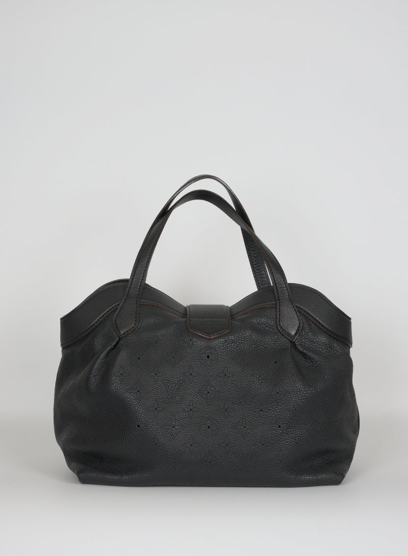 Authentic Louis Vuitton Mahina Cirrus PM Black Leather Handbag - Luxury Designer Tote for Women, Perfect for Work, Travel & Evening Events