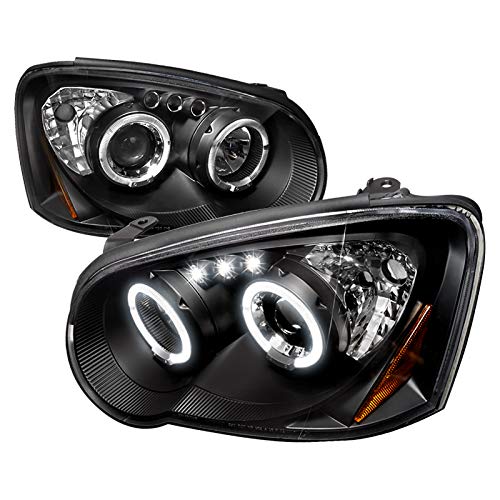 High-Performance Black Bezel LED Halo Projector Headlights for 2004-2005 Subaru Impreza WRX - Enhanced Night Visibility & Stylish Upgrade for Street & Off-Road Driving