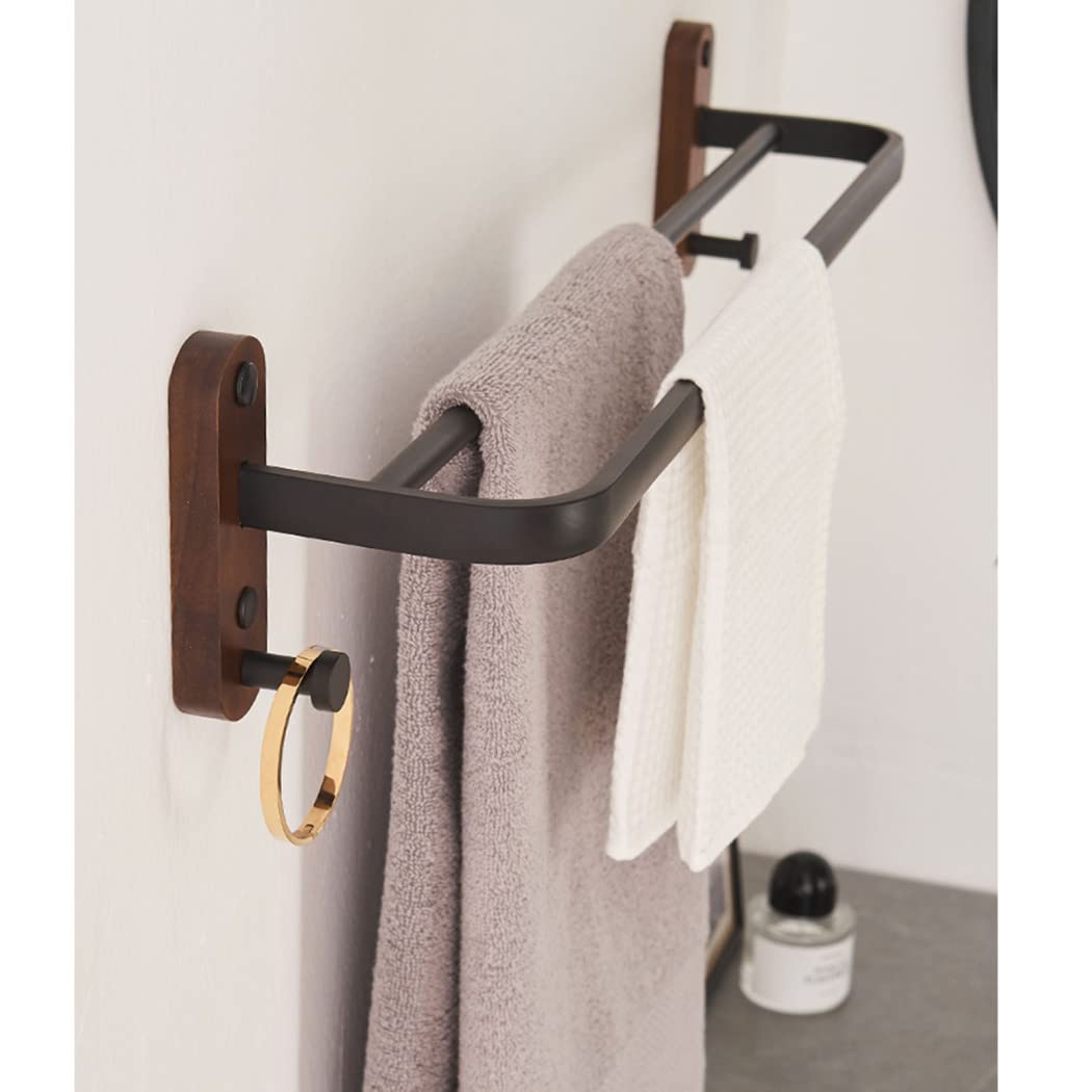 Premium Double Towel Bars & Shower Rack Set - Space-Saving Bathroom Organizer with Folding Design for Towels, Robes & Toiletries - Perfect for Small Bathrooms & Spa-Style Showers