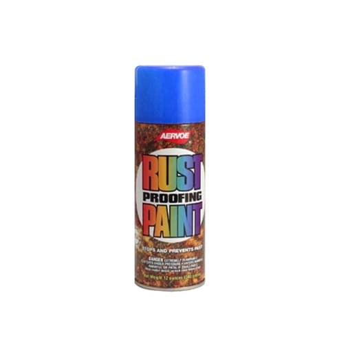 Aervoe 303 12 oz. Safety Blue DTM Rust Proof Enamel Paint - High Performance Protective Coating for Metal, Wood & Concrete Surfaces - Ideal for Industrial Equipment, Machinery & Outdoor Structures