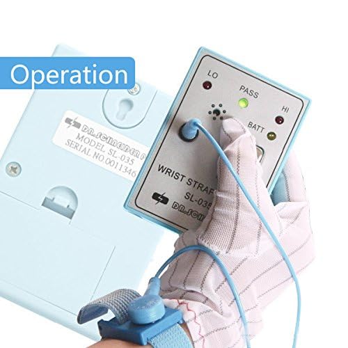 Anti-Static Wrist Strap Tester - ESD Wristband Grounding Tester for Electronics Workbench, PC Repair & Manufacturing | Static Electricity Protection Tool