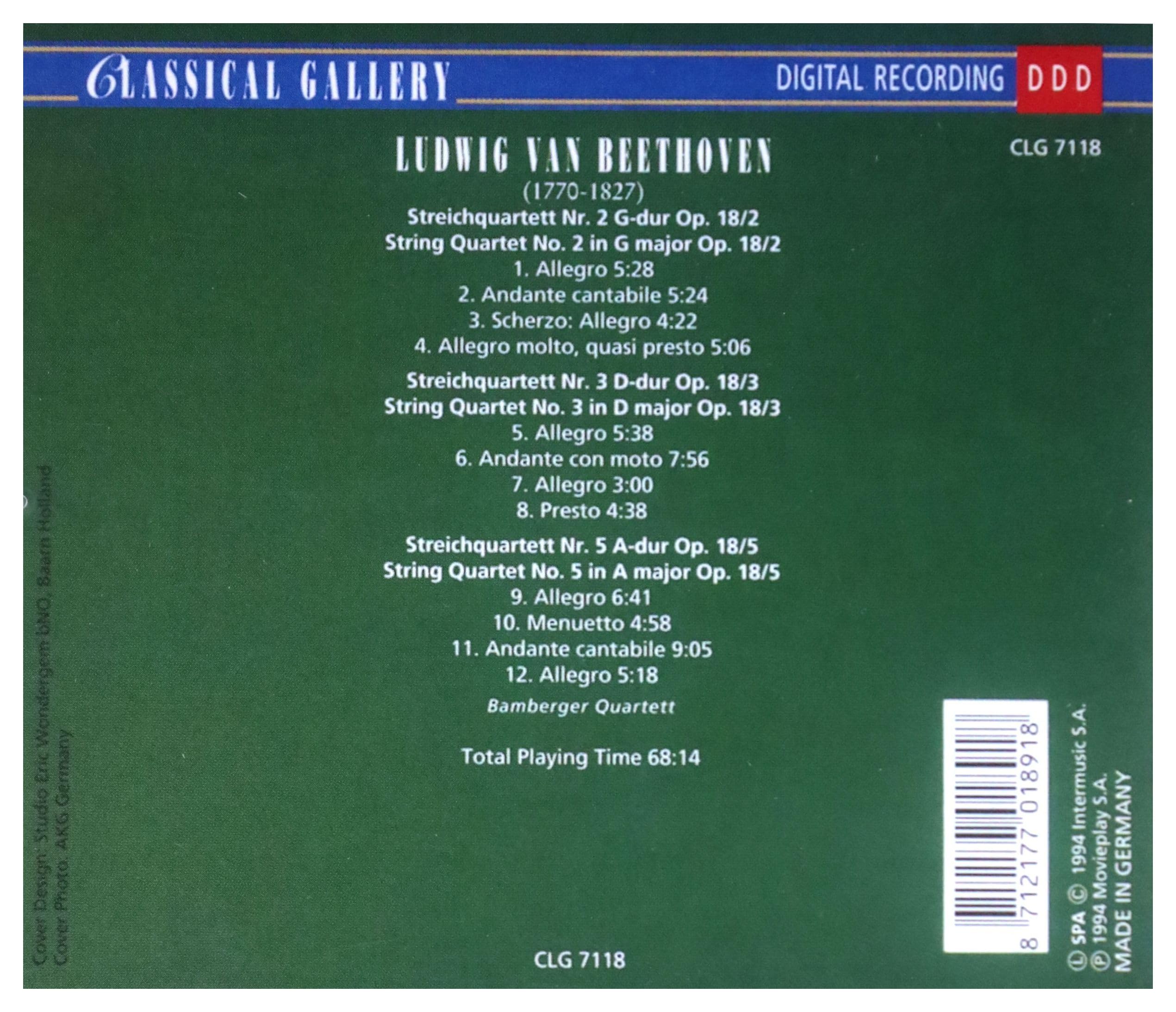 Beethoven String Quartets Nos. 2, 3 & 5 - Complete Set for Classical Music Lovers | Perfect for Home Listening, Study Sessions & Concert Preparation
