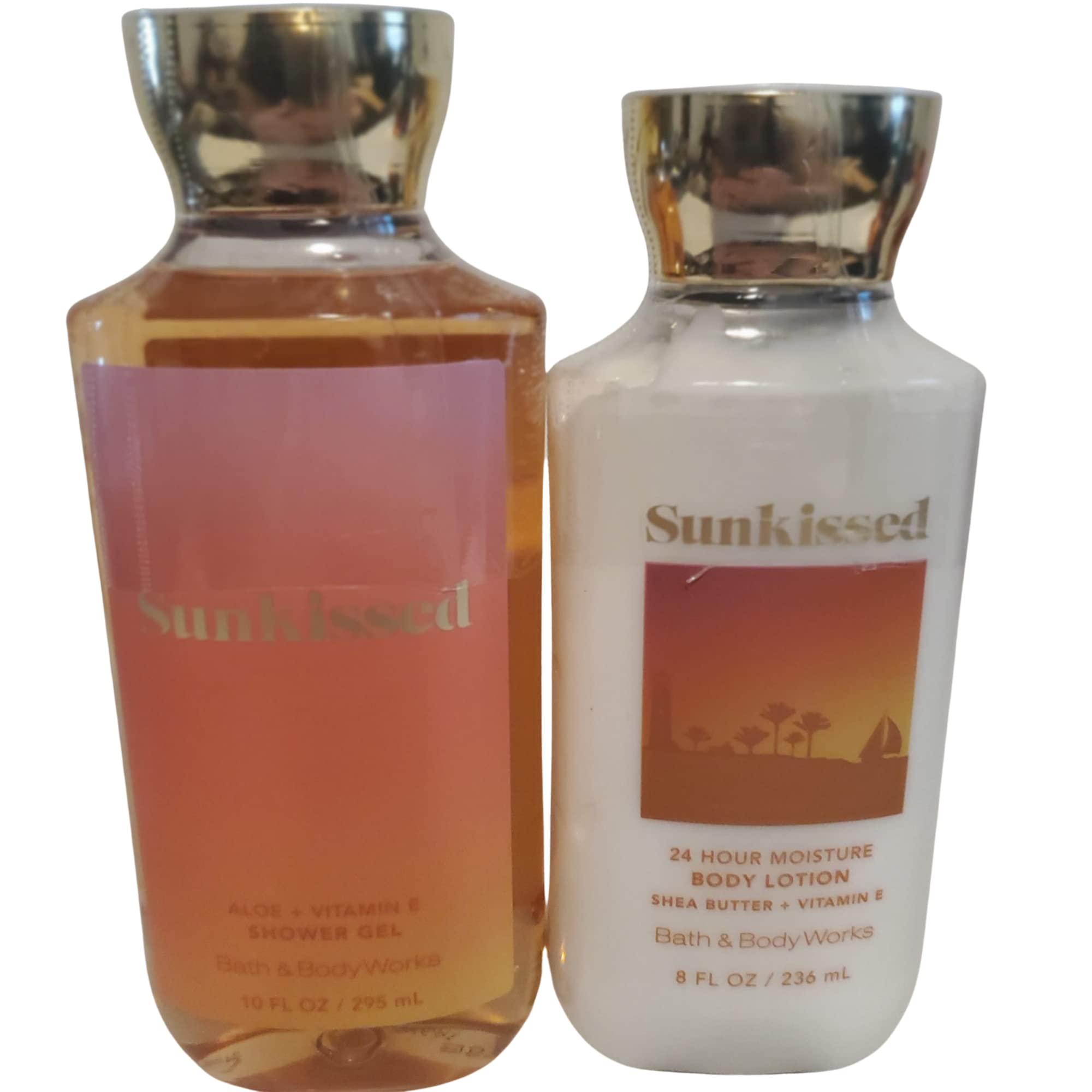 Bath and Body Works Sun Kissed Gift Set - 10 oz Shower Gel & 8 oz Lotion | Moisturizing Body Care Duo for Women | Perfect for Holidays, Birthdays & Self-Care Gifts
