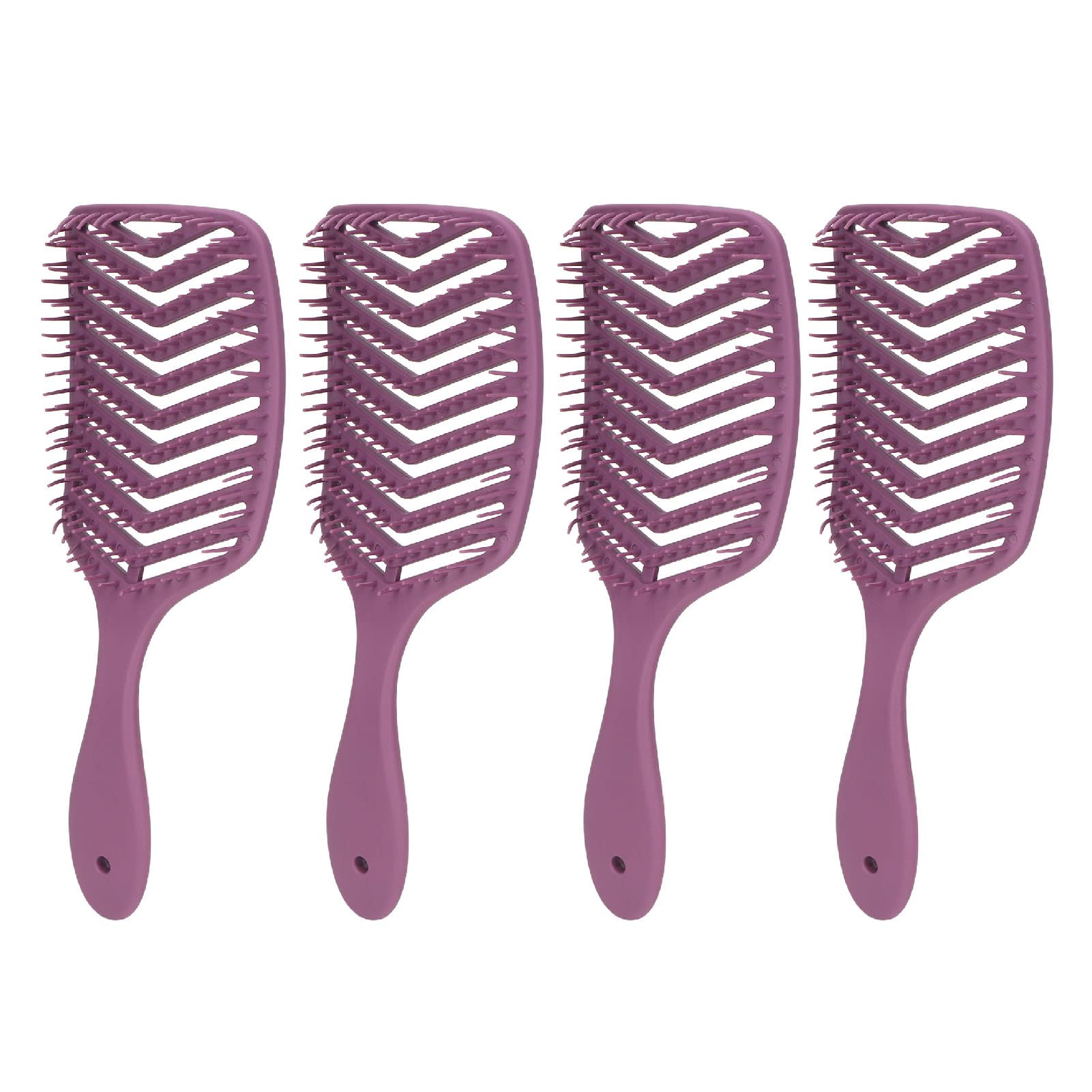 4Pcs Massage Hair Brush Set - Hollow Design Styling Comb for Wet & Dry Hair - Salon & Home Use for Relaxing Scalp Massage & Detangling