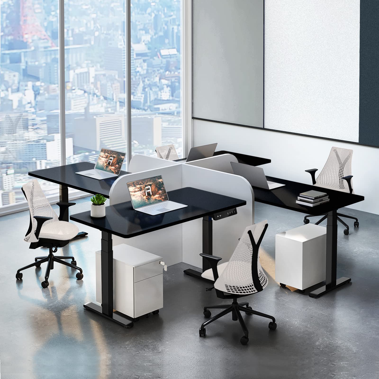 AIMEZ0 Dual Motor Electric Standing Desk Frame - Adjustable Height 27.4