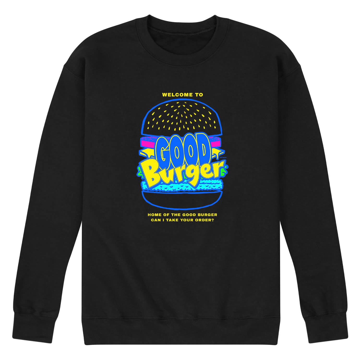 Hybrid Apparel Good Burger Men's Crew Neck Fleece Pullover Sweatshirt - Soft Comfortable Winter Casual Wear for Men - Perfect for Outdoor Activities, Lounging & Street Fashion