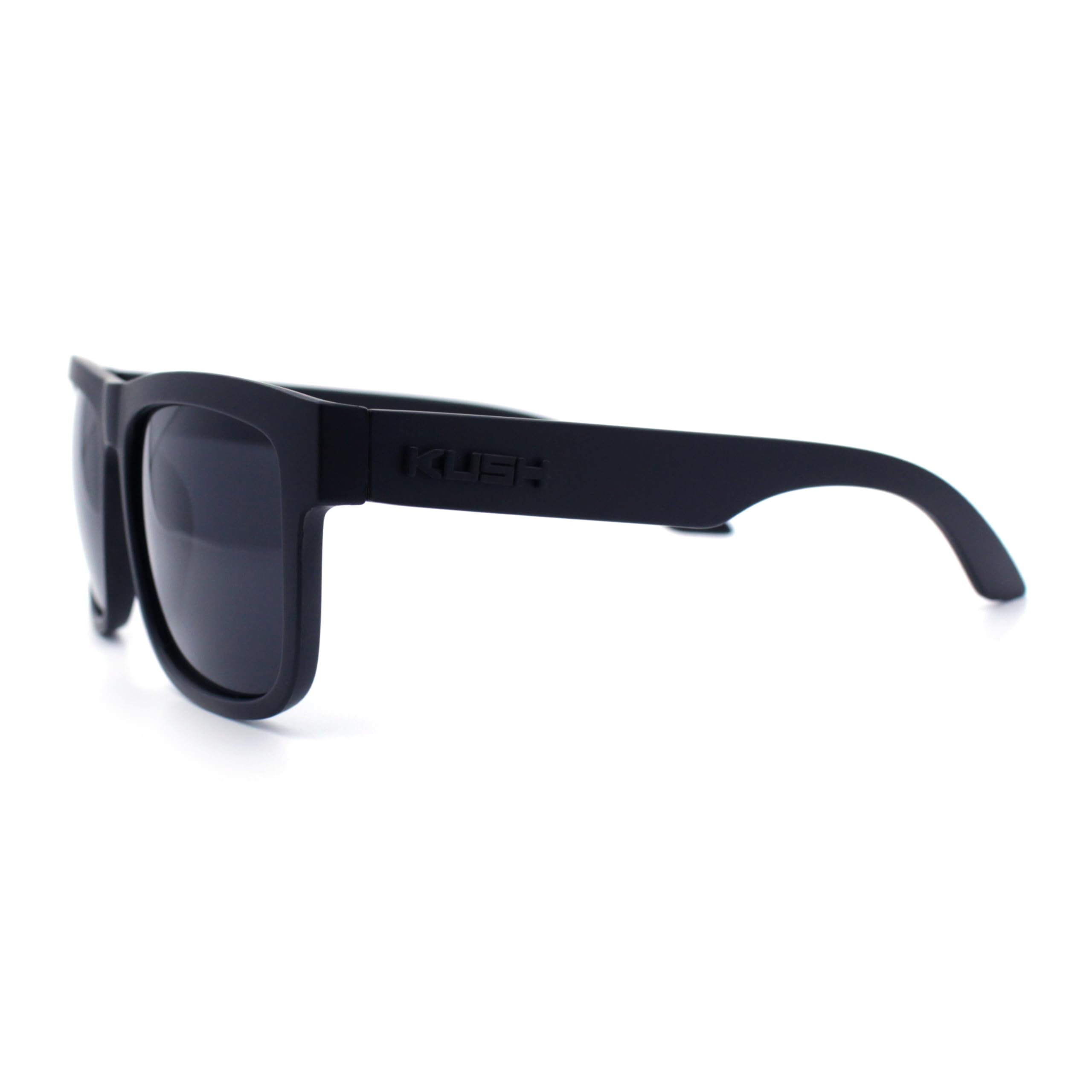 Kush Men's All Black Gangster Oversize Horn Rim Cholo Sunglasses for Hip Hop Fashion & Streetwear Style | UV Protection Retro Shades for Men