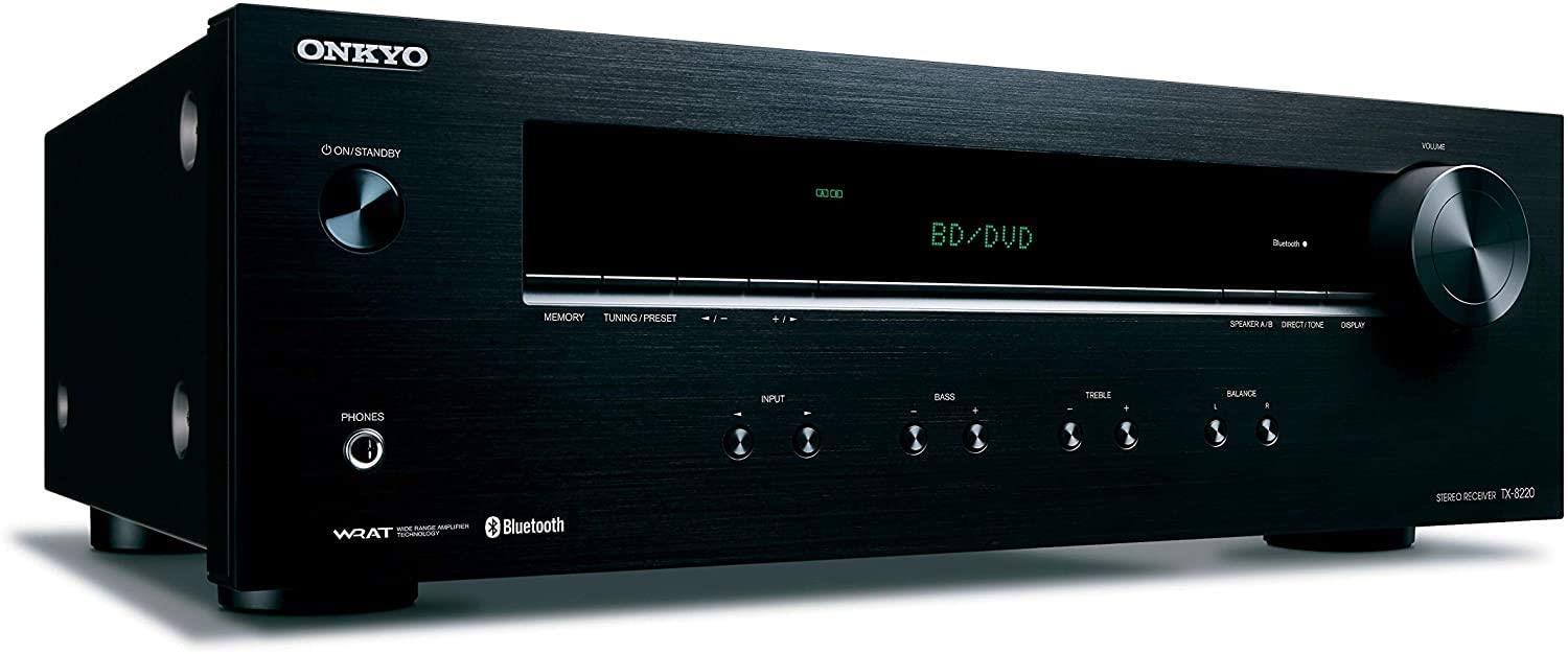 Onkyo TX-8220 Stereo Receiver with Built-In Bluetooth - High-Fidelity Audio for Home Theater, Music Streaming & Wireless Connectivity
