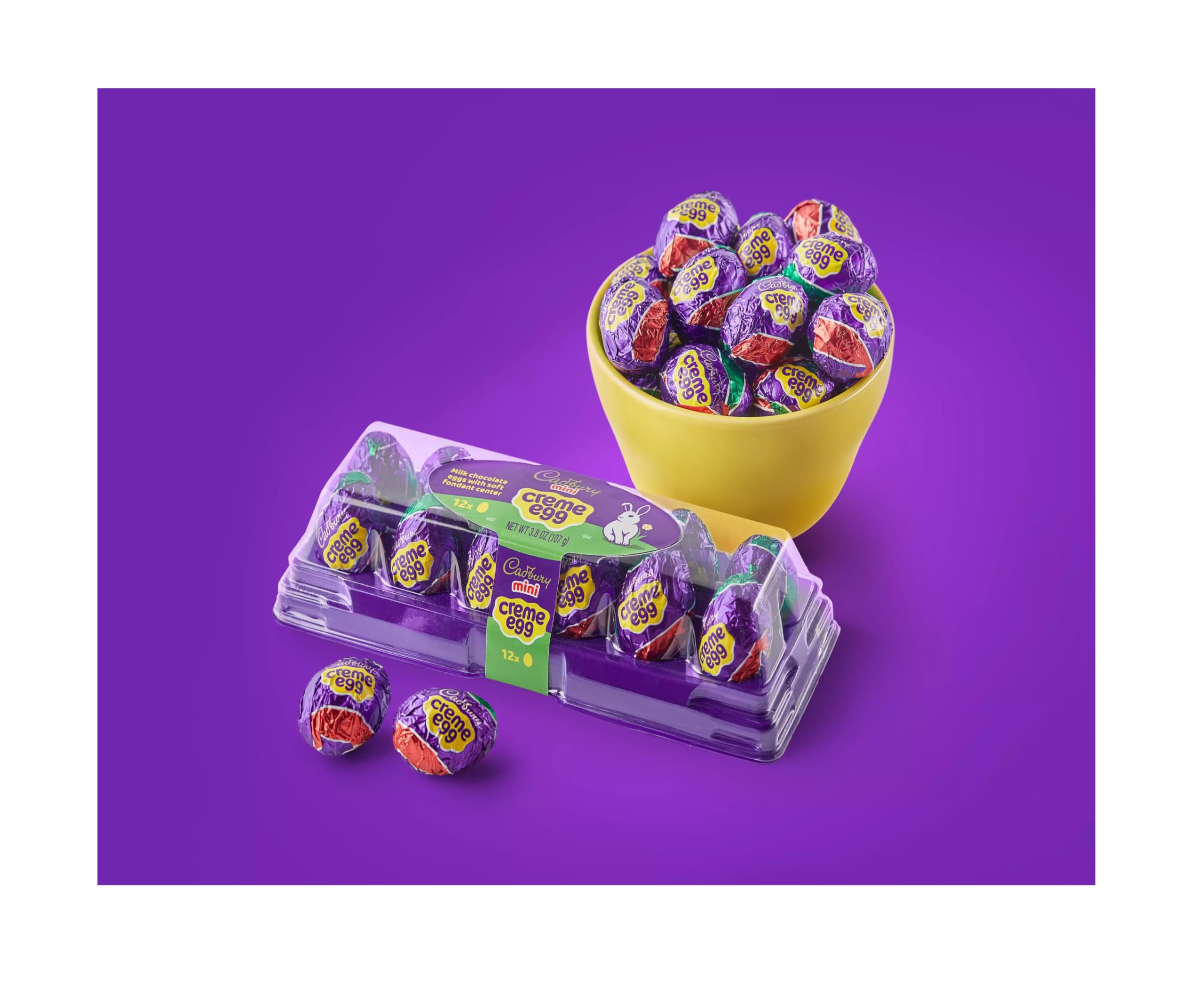 Egg Trays Variety Pack - Caramel & Creme Mini Eggs - Smiling Sweets - Easter Basket Fillers - Family Treats - Perfect for Easter Parties, Holiday Gifts & Candy Buffets