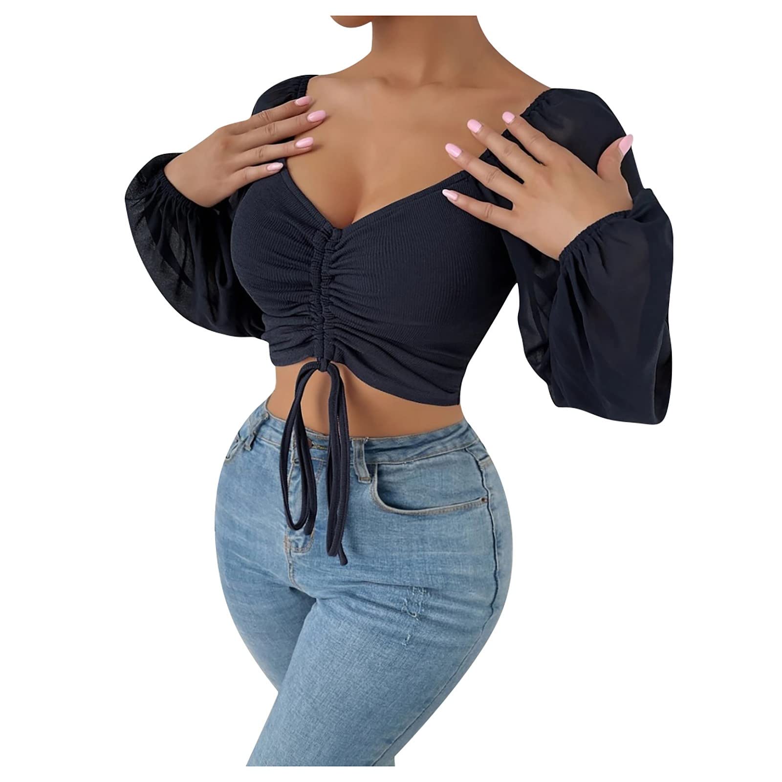 Sexy Sleeveless Racerback Crop Tank Top for Women - Plus Size Ribbed Basic Round Neck Summer Workout Top | Gym, Yoga, Beach, Casual Wear