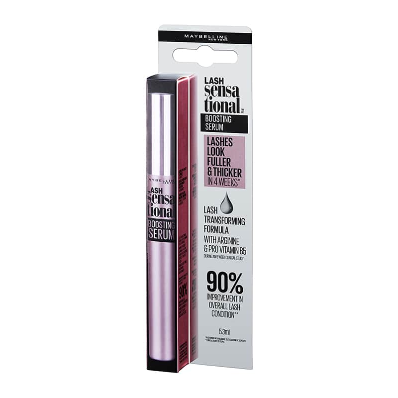 Maybelline Lash Sensational Boosting Eyelash Serum for Longer, Thicker Lashes - Natural Lash Growth Enhancer for Daily Use at Home or Work
