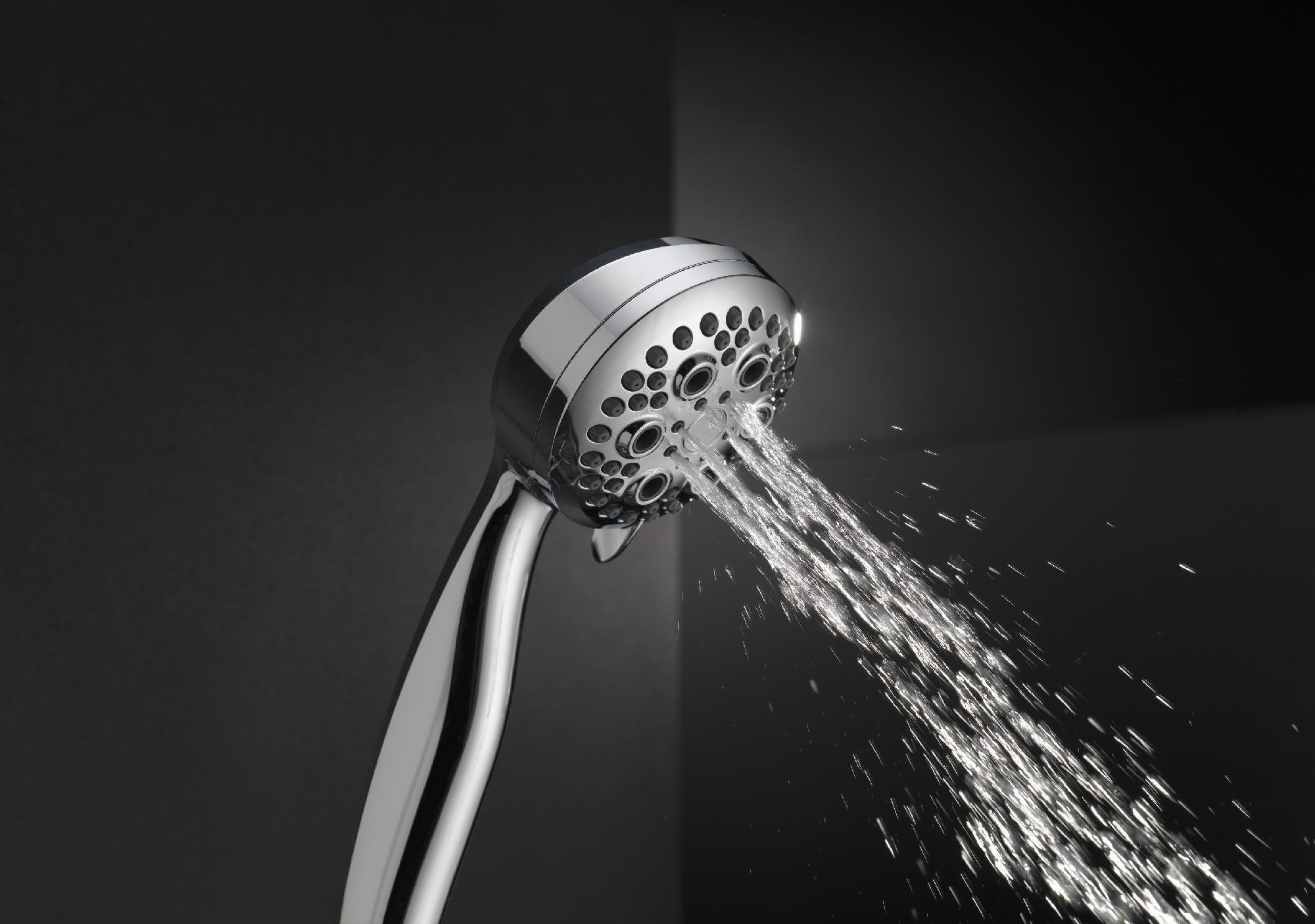 Delta 5-Setting Handheld Shower Head - Stainless Steel with Chrome Finish (Model 59434 SS18 PK) - Perfect for Bathroom Renovation & Spa-Like Shower Experience