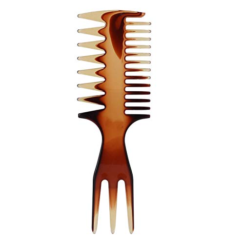 Retro Wide Tooth Resin Comb for Men - 6 Types Anti-Static Oil Hair Comb for Hairstyling & Hairdressing - Perfect for Daily Grooming, Salon Use & Travel (#4)
