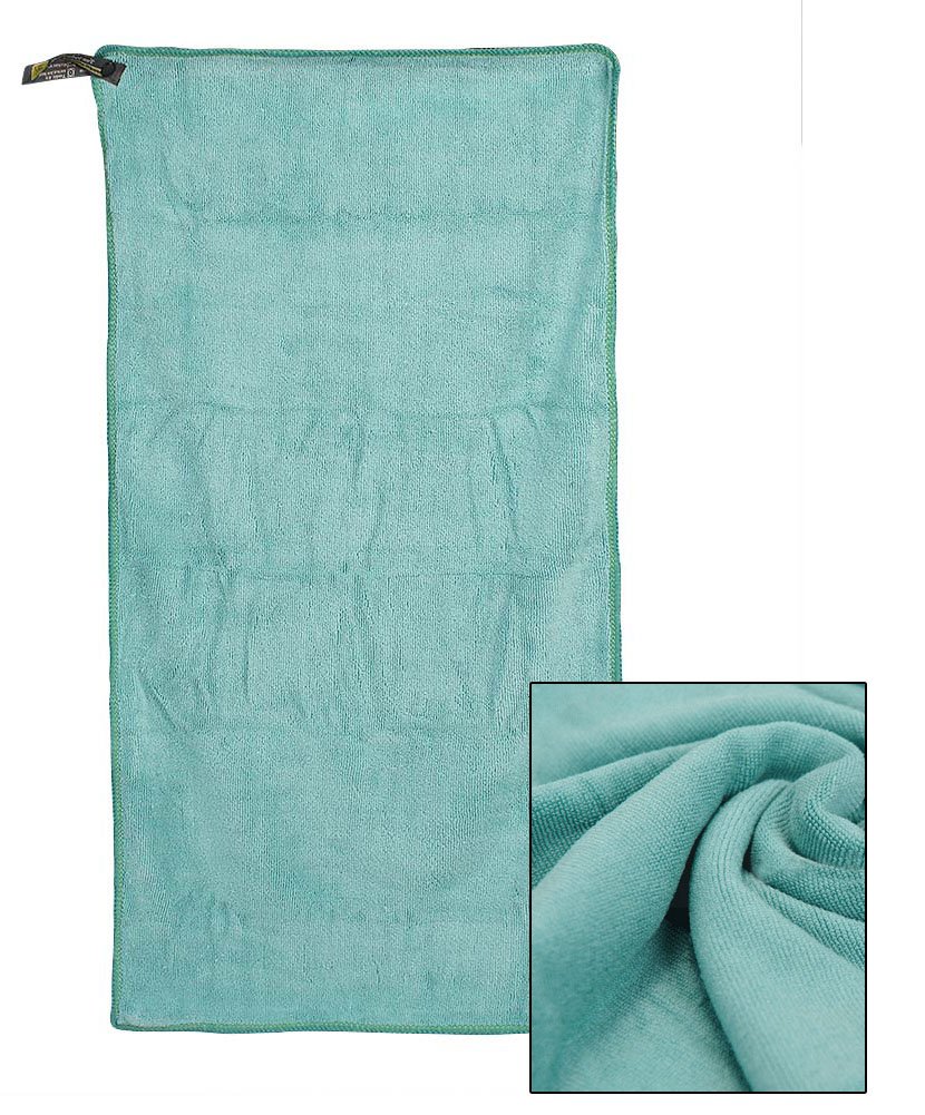 Compact Medium Blue Travel Wash Cloth & Towel (15.7x29.5 inches) - Lightweight Quick-Dry Microfiber for Camping, Gym, Beach & Outdoor Activities