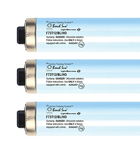100W Aurora Series Beach Sun F73 RDC Tanning Lamp - 16 Pack for Professional Salon & Home Use - Perfect for Tanning Beds, Spray Tanning, and UV Nail Curing