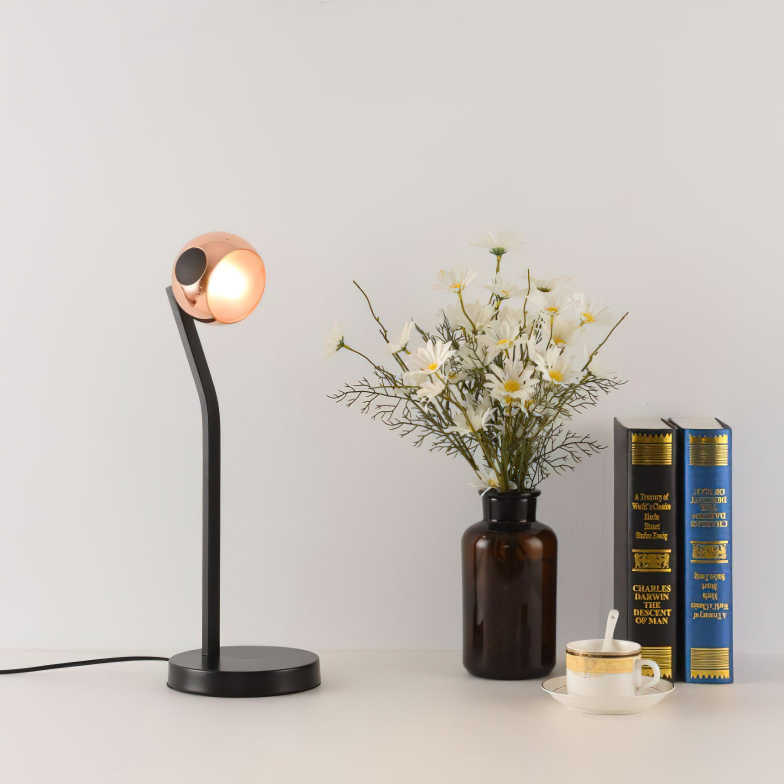 Chalfis Modern LED Table Lamp with USB Port - Adjustable Brightness for Bedroom, Living Room & Office - Stylish Nightstand Lighting for Reading & Decor