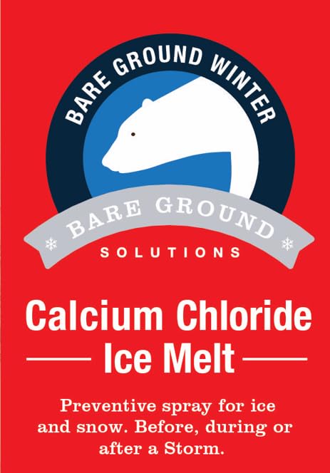 Fast-Acting Calcium Chloride (CaCl2) Ice Melt Liquid - 30 Gallon Professional Drum | BGB-30DC Winter Solution for Driveways, Sidewalks & Parking Lots | Bare Ground Blue Formula