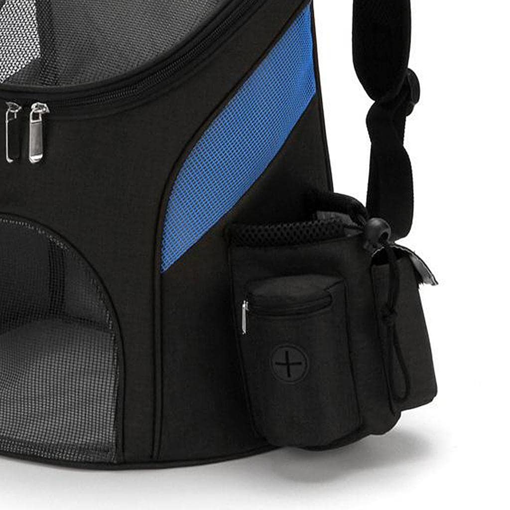 Enakshi Adjustable Pet Carrier Backpack for Cats & Dogs - Lightweight Travel Bag with Breathable Mesh, Blue & Black - Perfect for Airplane, Hiking, and Outdoor Adventures | Pet Supplies | Dog & Cat Carriers | Travel Totes