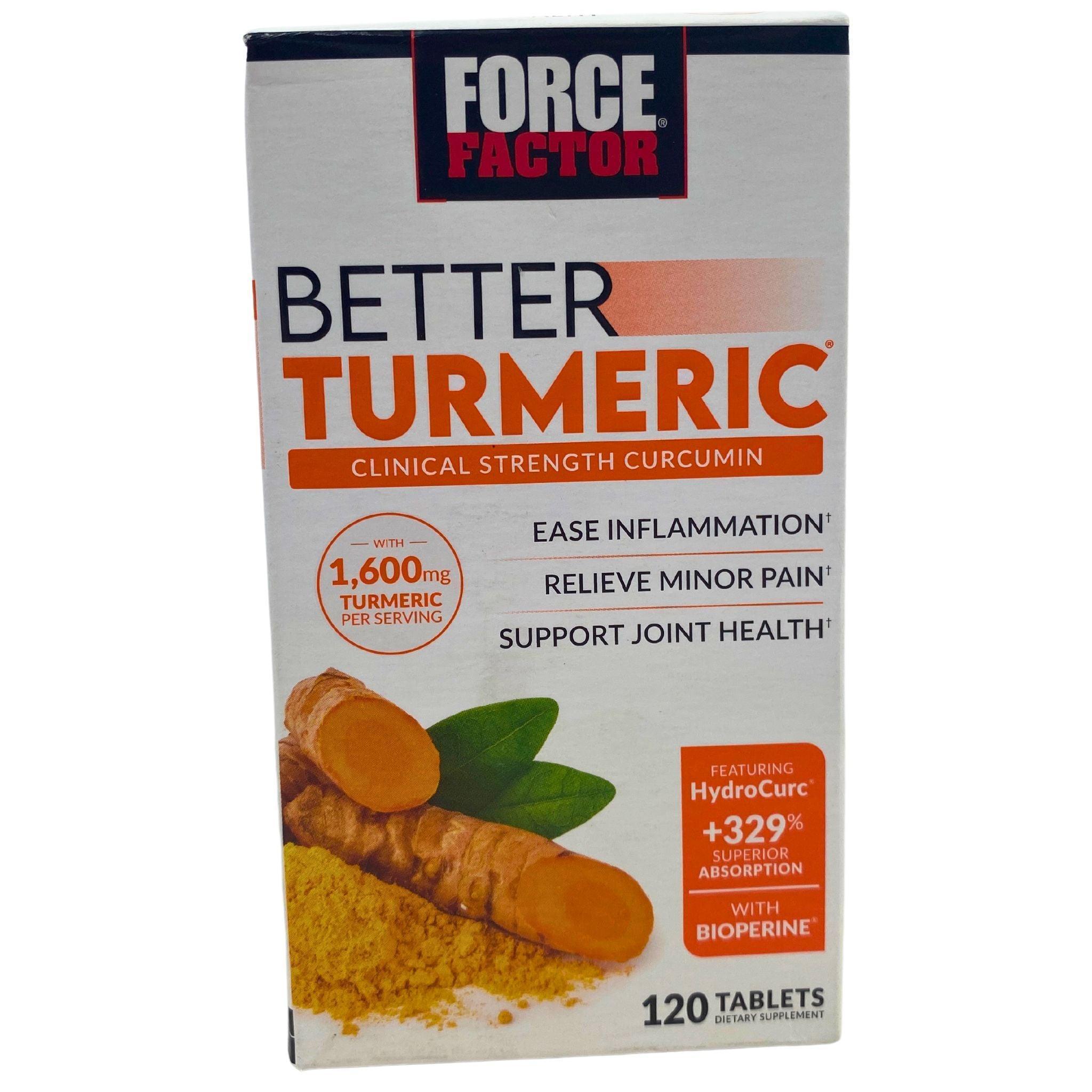 Force Factor Better Turmeric Clinical Strength Curcumin Supplement - 73 Capsules for Joint Pain Relief & Inflammation Support - Ideal for Active Lifestyles & Post-Workout Recovery