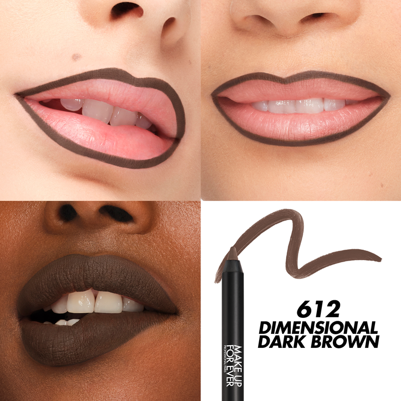 612 Dimensional Dark Brow Artist Color Pencil - Professional Eyebrow Pencil for Natural Looking Brows - Perfect for Eyebrow Shaping, Filling & Defining - Ideal for Makeup Artists & Beauty Enthusiasts