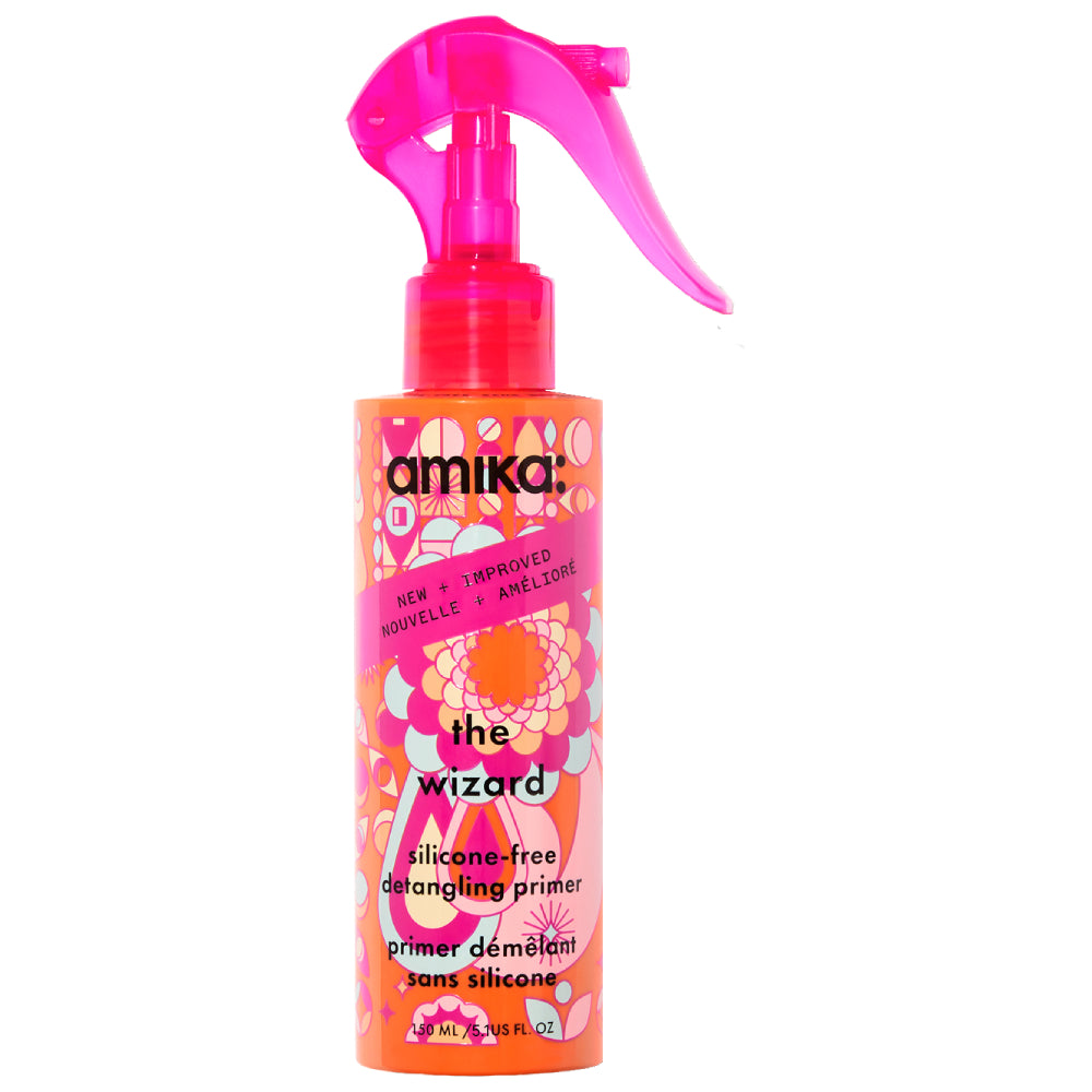 Amika The Wizard Silicone-Free Detangling Hair Primer - 5.1 oz | Leave-In Conditioner for Smooth, Frizz-Free Hair | Perfect for Daily Styling & Heat Protection