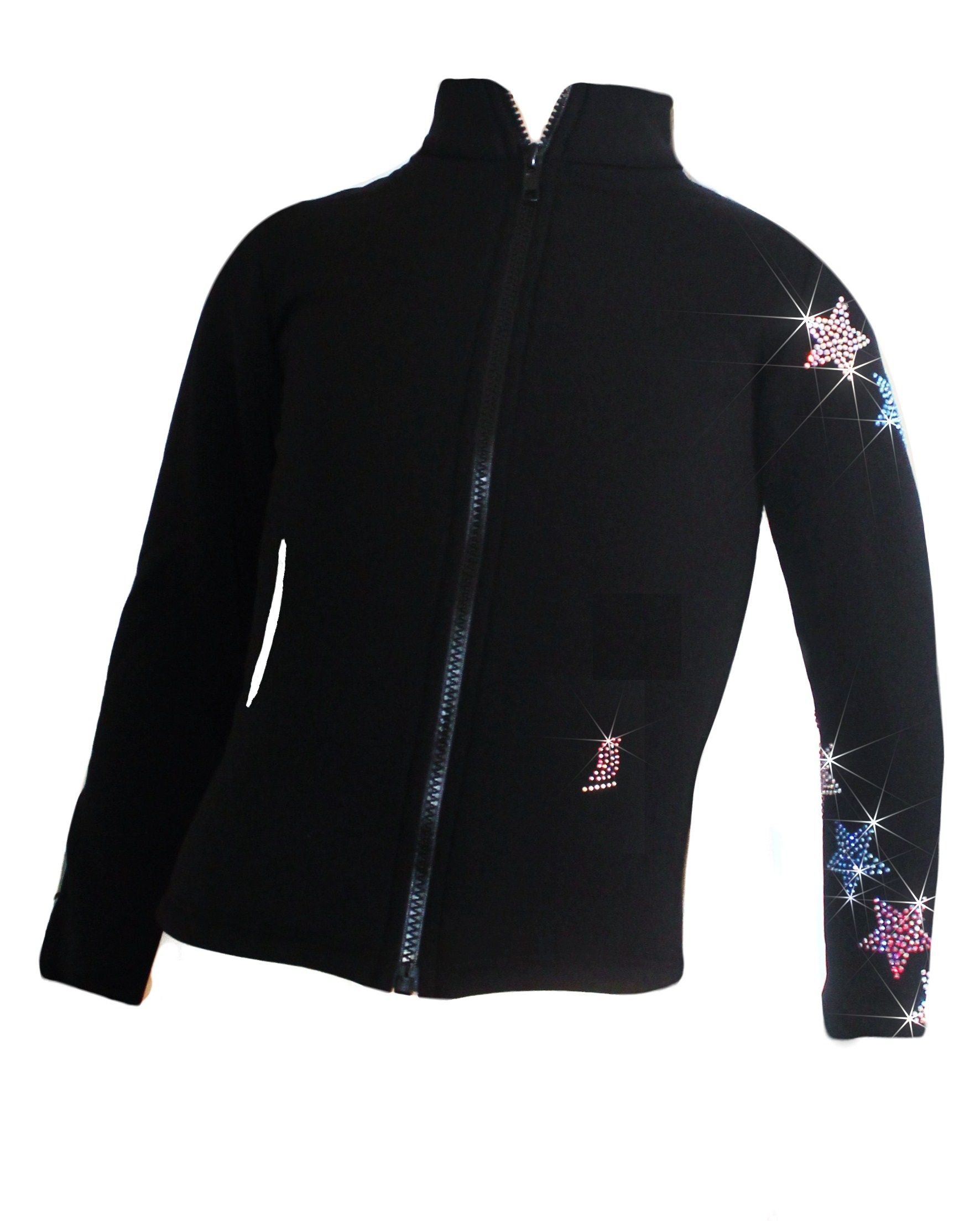 Polartec Fleece Spiral Stars Jacket - Ice Fire Color - Warm Winter Outdoor Jacket for Hiking, Camping & Cold Weather Activities