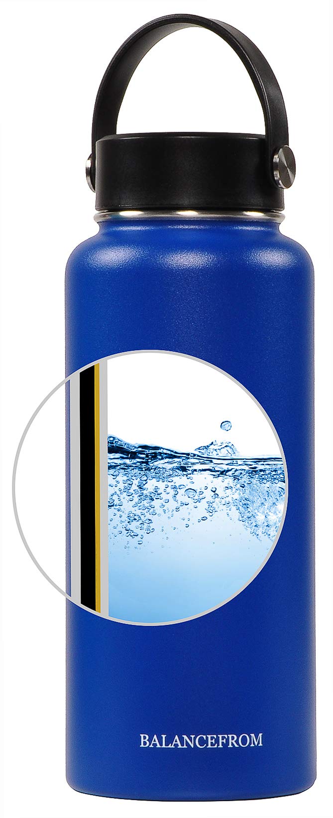 Signature Fitness Double-Wall Vacuum Insulated Stainless Steel Water Bottle - 3 Leak-Proof Lids, 20oz/32oz Options, 12 Vibrant Colors | Perfect for Gym, Hiking, Office & Outdoor Activities