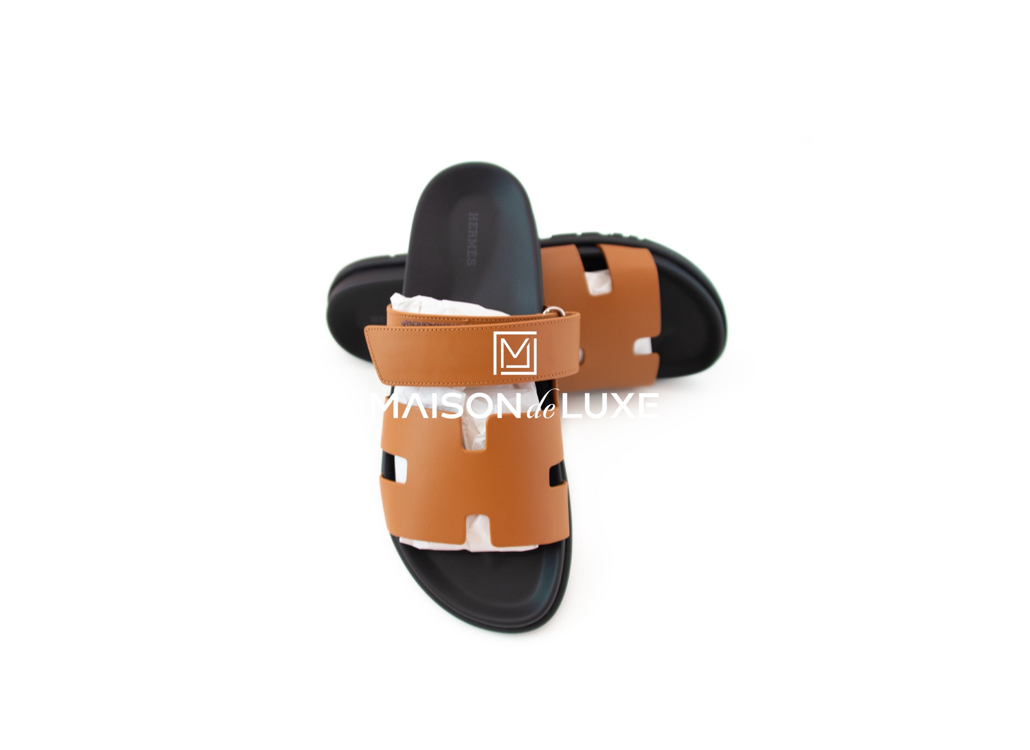 Hermes Men's Naturel Chypre Sandal Size 43 | Premium Leather Summer Sandals for Men | Perfect for Beach, Vacation & Casual Outings