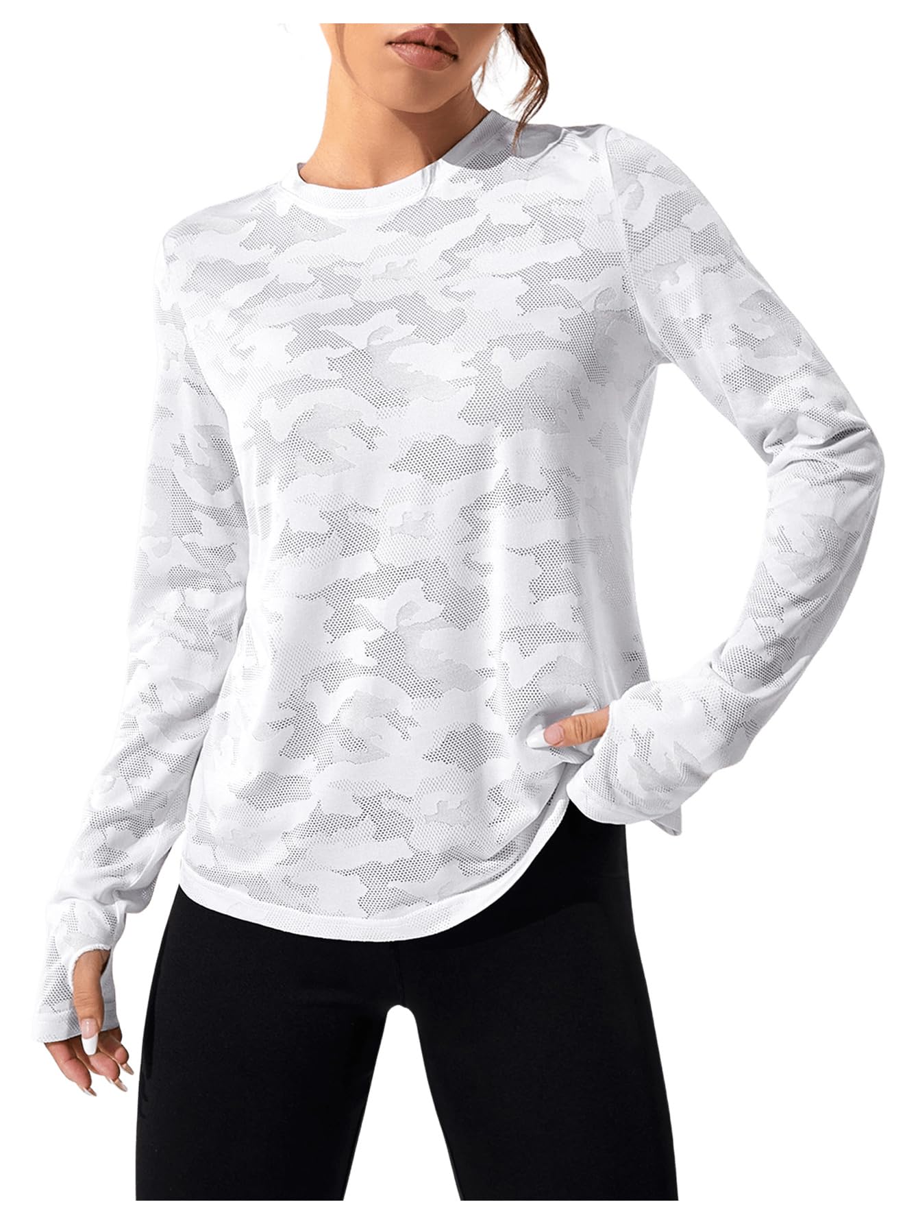 SweatyRocks Women's Lightweight Long Sleeve Workout T-Shirt - Criss Cross Back Yoga Top for Running, Gym & Activewear | Moisture-Wicking & Breathable Sports Tee for Women's Fitness & Training