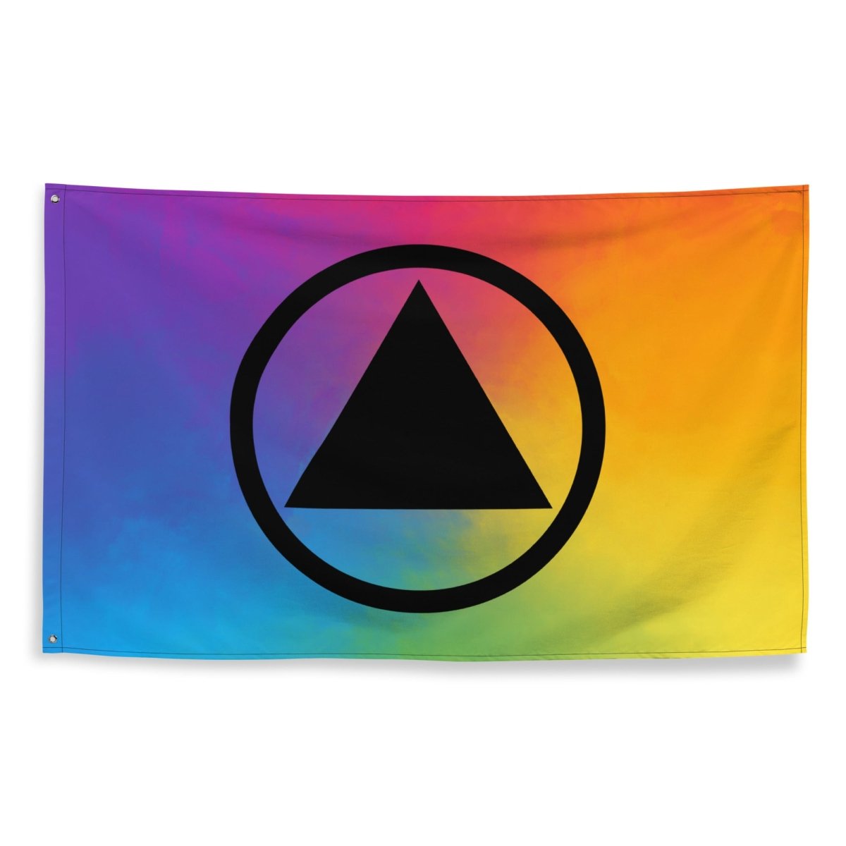 Rainbow Sobriety Symbol Flag - Colorful Sobriety Awareness Pride Flag for AA Meetings, Recovery Support & LGBTQ+ Ally Events