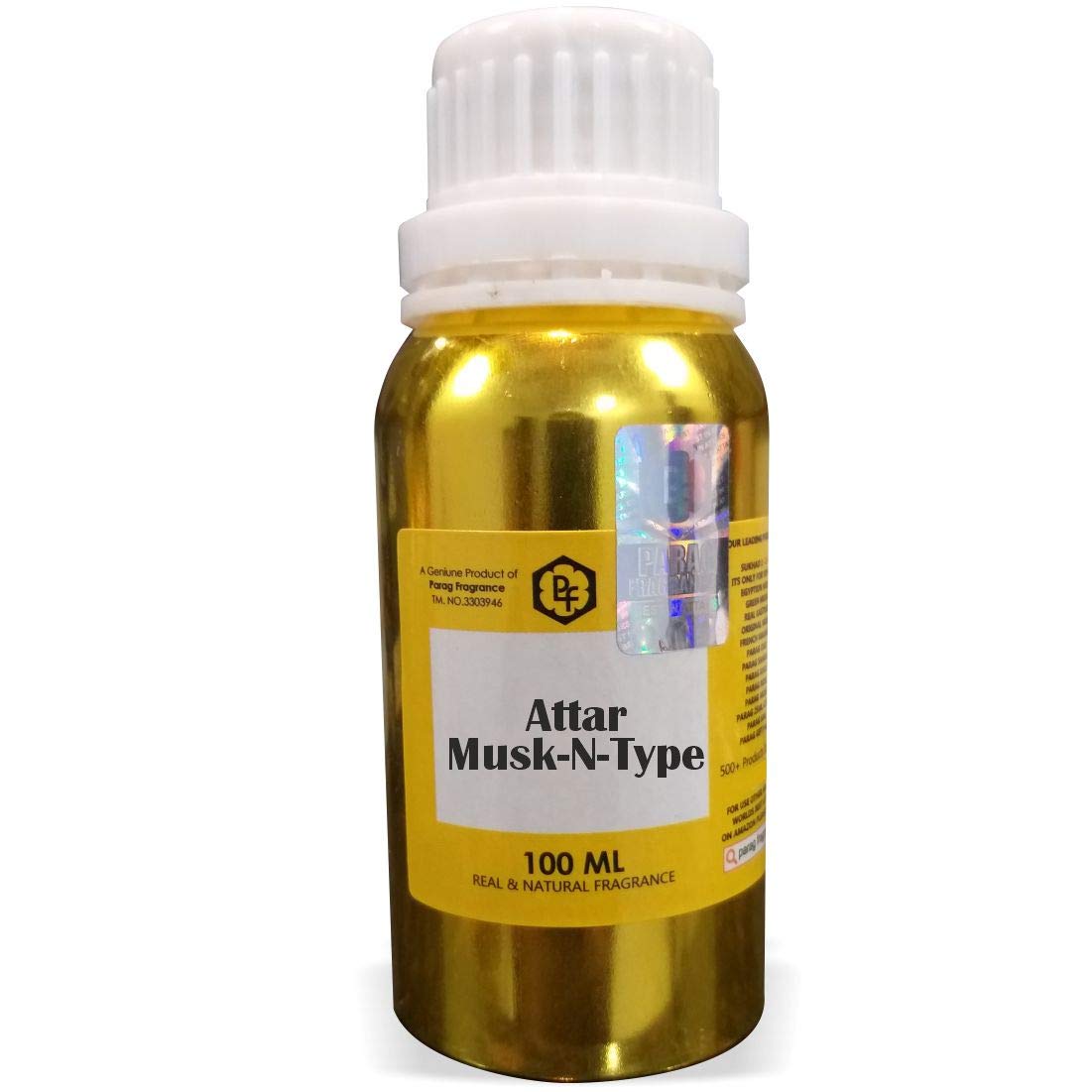 Parag Fragrances Musk-N-Type Attar 100ml | Alcohol-Free Perfume Oil for Men | Long-Lasting Scent | Premium Itra | Perfect for Daily Wear, Special Occasions & Gifting