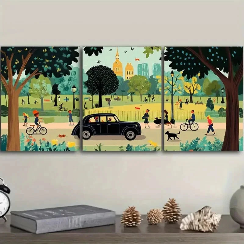 3pcs London Taxi Wall Art Set - Luxurious Framed Canvas 40x60cm - High Quality Print - 100% Australian Made - Ready to Hang - Perfect for Living Room, Bedroom & Office Decor