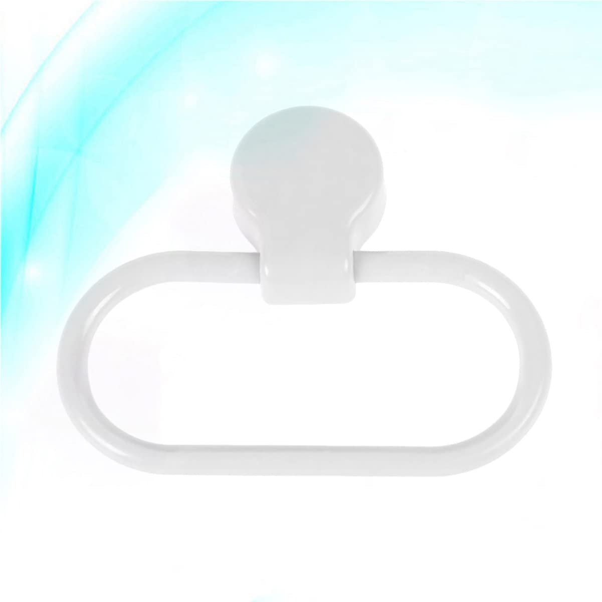 Cabilock Adhesive Plastic Wall Mount Towel Holder Ring - Bathroom Hand Towel Hanger for Kitchen, Bath, RV & Dorm - No Drill Easy Installation