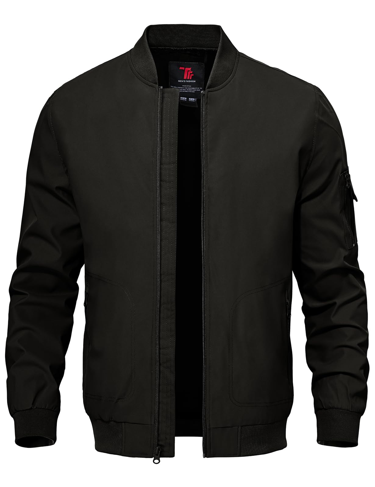 Lightweight Men's Bomber Jacket - Summer Casual Windbreaker for Golf & Outdoor Activities | Breathable Track Jacket for Men | Perfect for Travel, Sports & Daily Wear