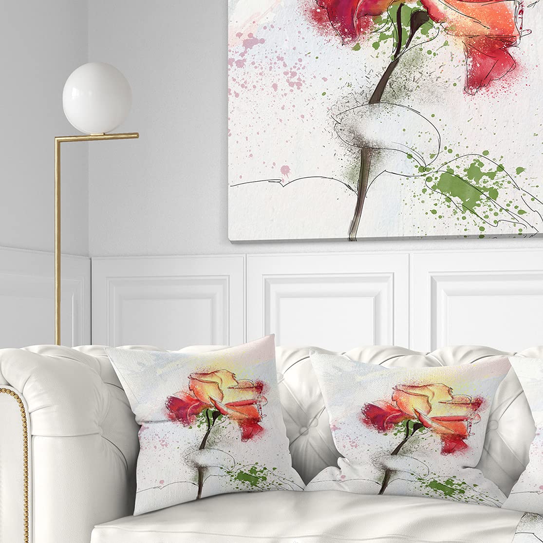 DesignQ CU13671 Soft White Pillow Cushion 18x18 Inches - Decorative Throw Pillow for Sofa, Bed & Home Decor