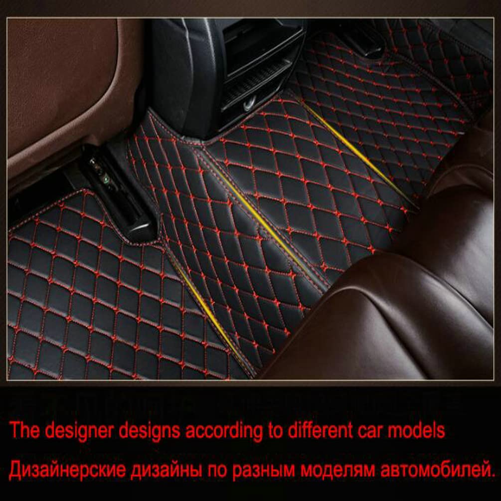 Custom Personalized Diamond Leather Car Floor Mats for SUVs, Trucks - Wine Red | Perfect Fit for Your Vehicle Model | Luxury & Durable Interior Upgrade for Daily Commute & Road Trips