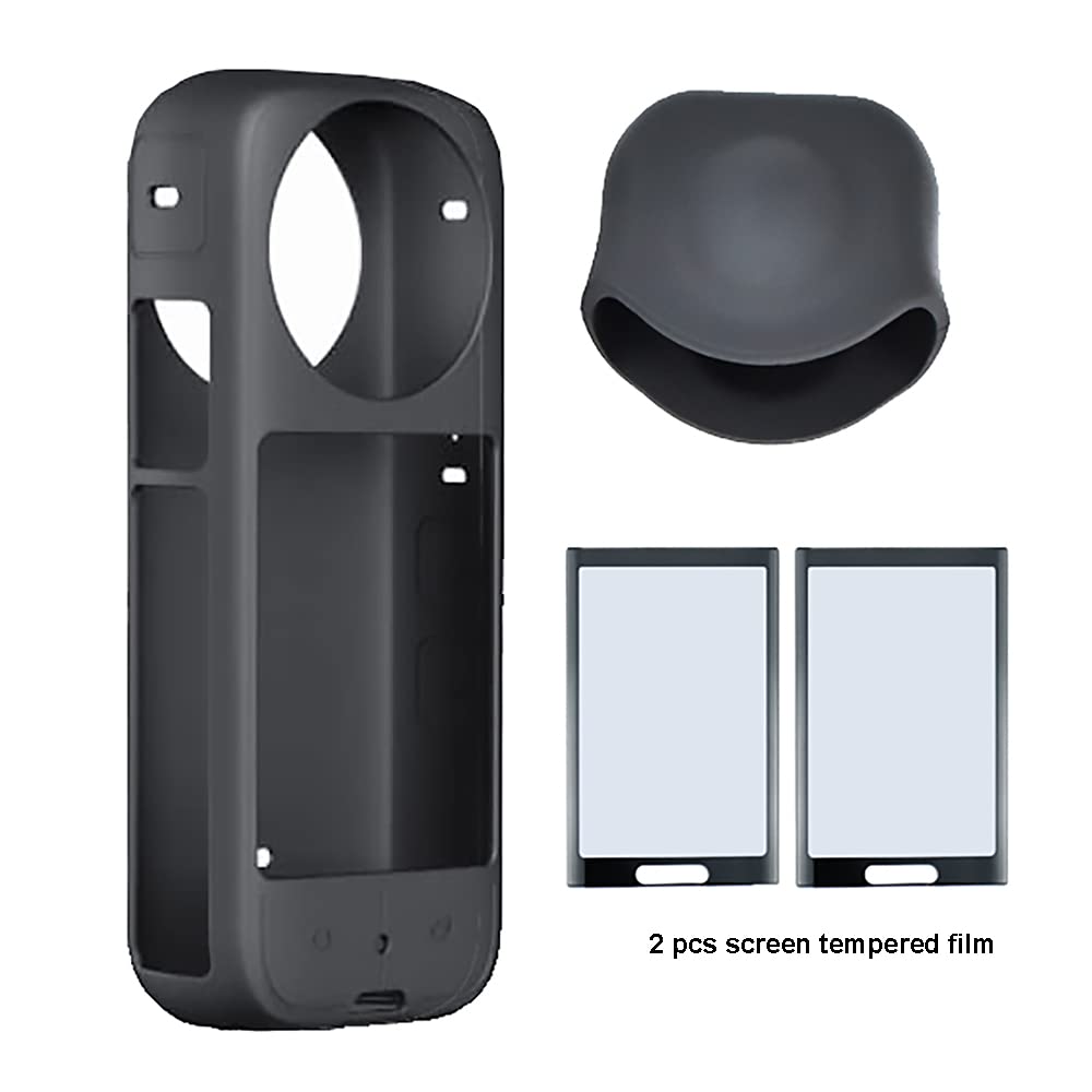 Insta360 X3 Screen Protector with Case & Lens Cap for Outdoor Adventures